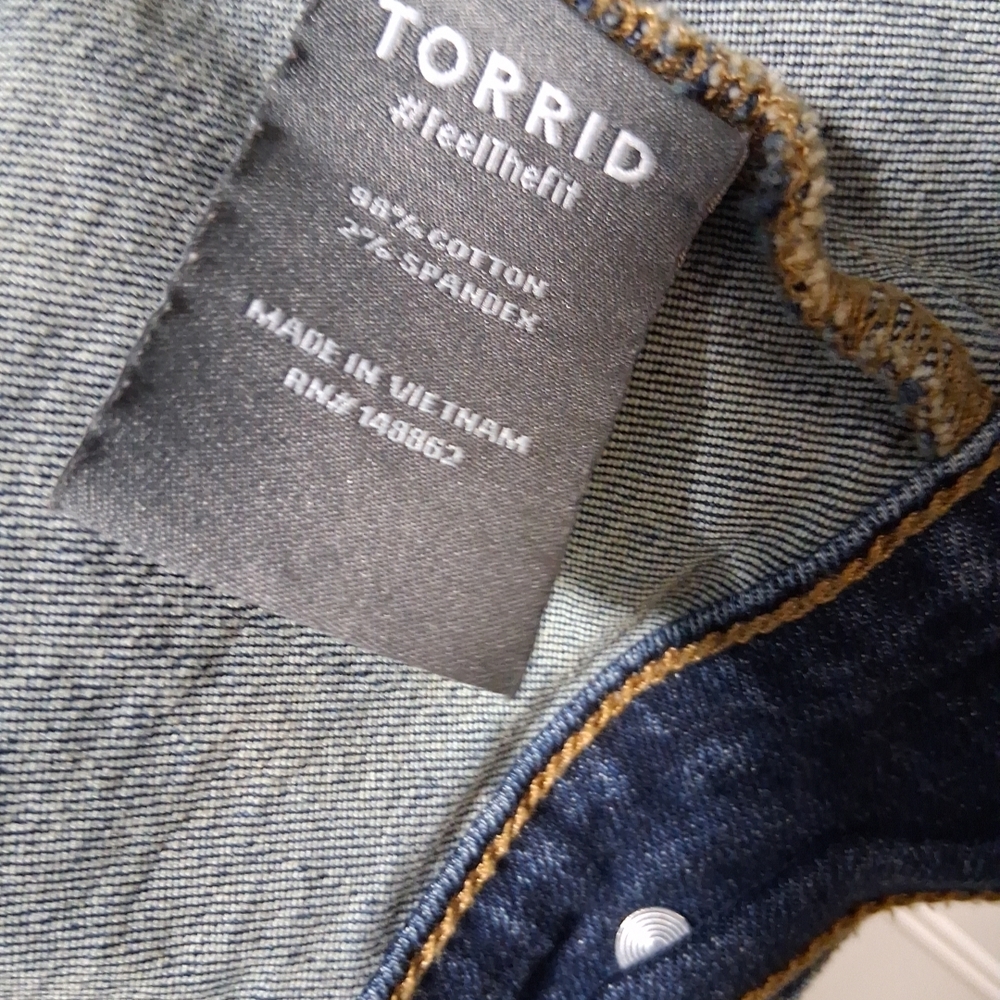 Torrid Dark Blue Denim Jacket Sz 2 18-20 2X - Picture 11 of 11